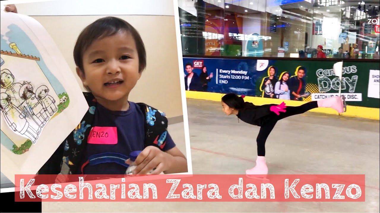 Zara Cute latihan Ice Skating | Keseharian Zara Kenzo Sakura