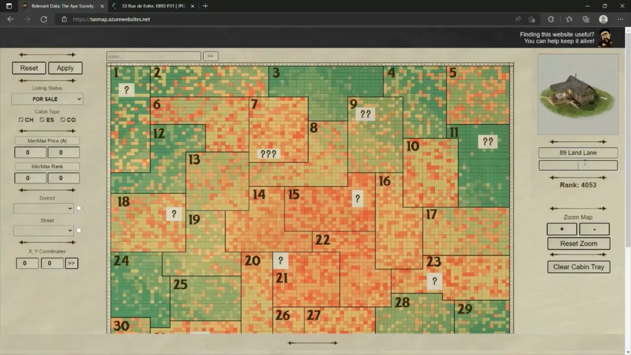 Relevant Data: The Ape Society Cabin Map v.0.2 (Demo)