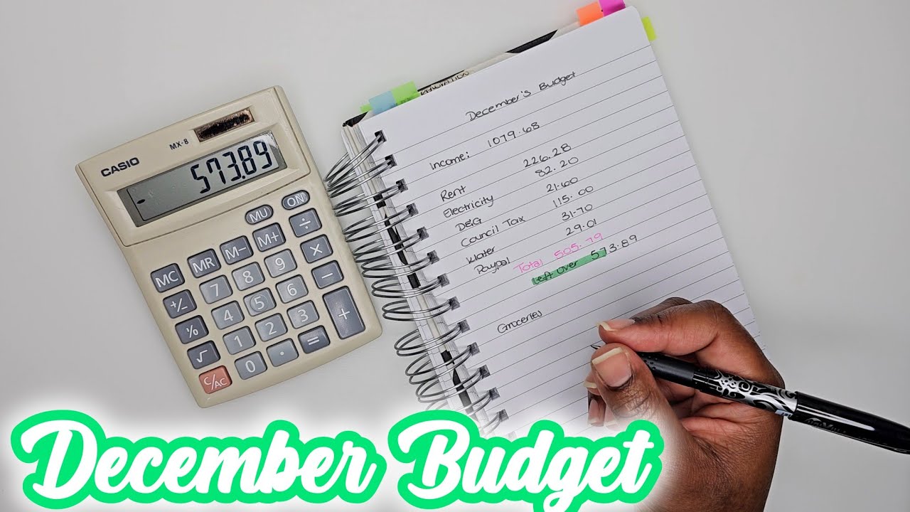 🎄BUDGETMAS🎄 December Monthly Budget