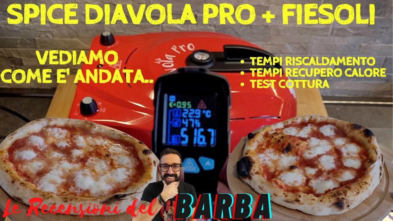 SPICE DIAVOLA PRO CON PIETRA FIESOLI - Tempi di riscaldamento - recupero calore - test cottura