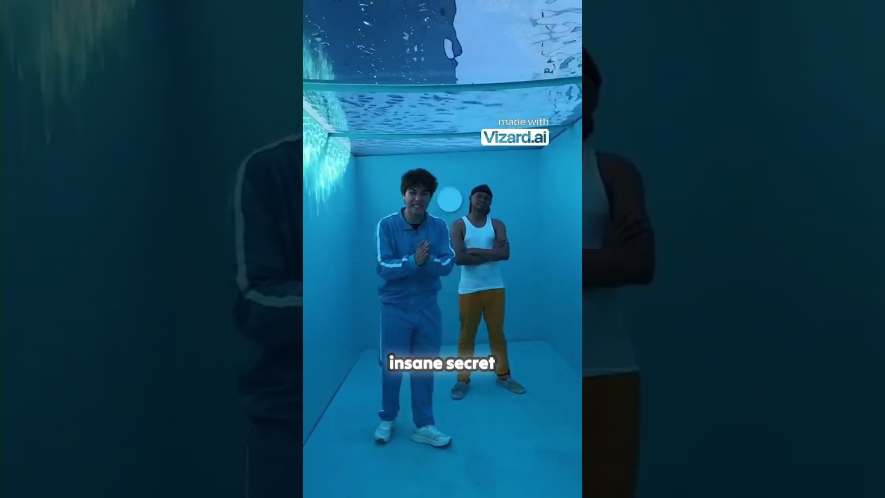 I built secret room inside pool #secret #mrbeast #stroke #gaming #chill #kids