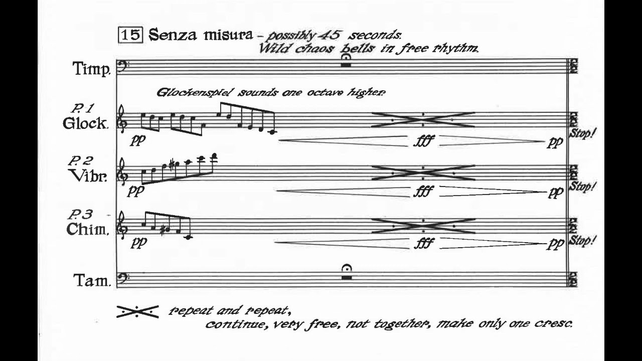 Alan Hovhaness - Requiem and Resurrection for Brass and Percussion, Op. 224 (1968) [Score-Video]