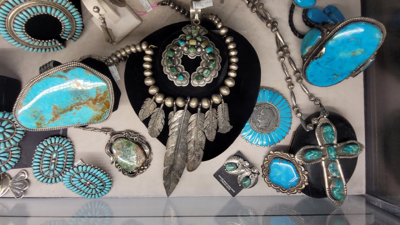 So BEAUTIFUL & UNIQUE! TURQUOISE! Thrift & Antique with me! #jewelry #homedecor