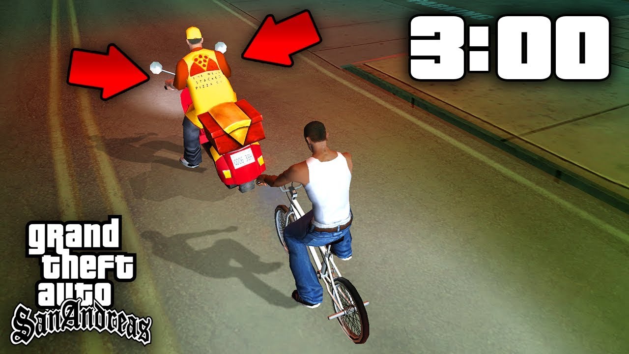Никогда не следи за продавцом пиццы в GTA: San Andreas !!!