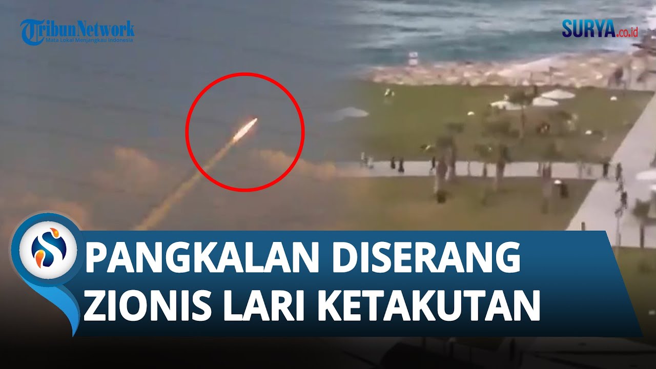 LARI KETAKUTAN! Warga Tel Aviv Panik & Kabur seusai Roket Hizbullah Gempur Pangkalan Tel Nov Israel