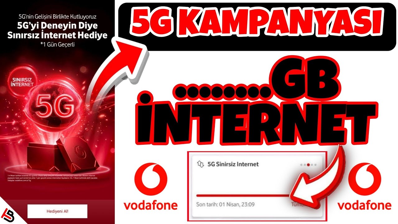 5G KAMPANYASI 1 G&Uuml;N GE&Ccedil;ERLİ SINIRSIZ İNTERNET VODAFONE / VODAFONE BEDAVA İNTERNET NASIL ALINIR 2026