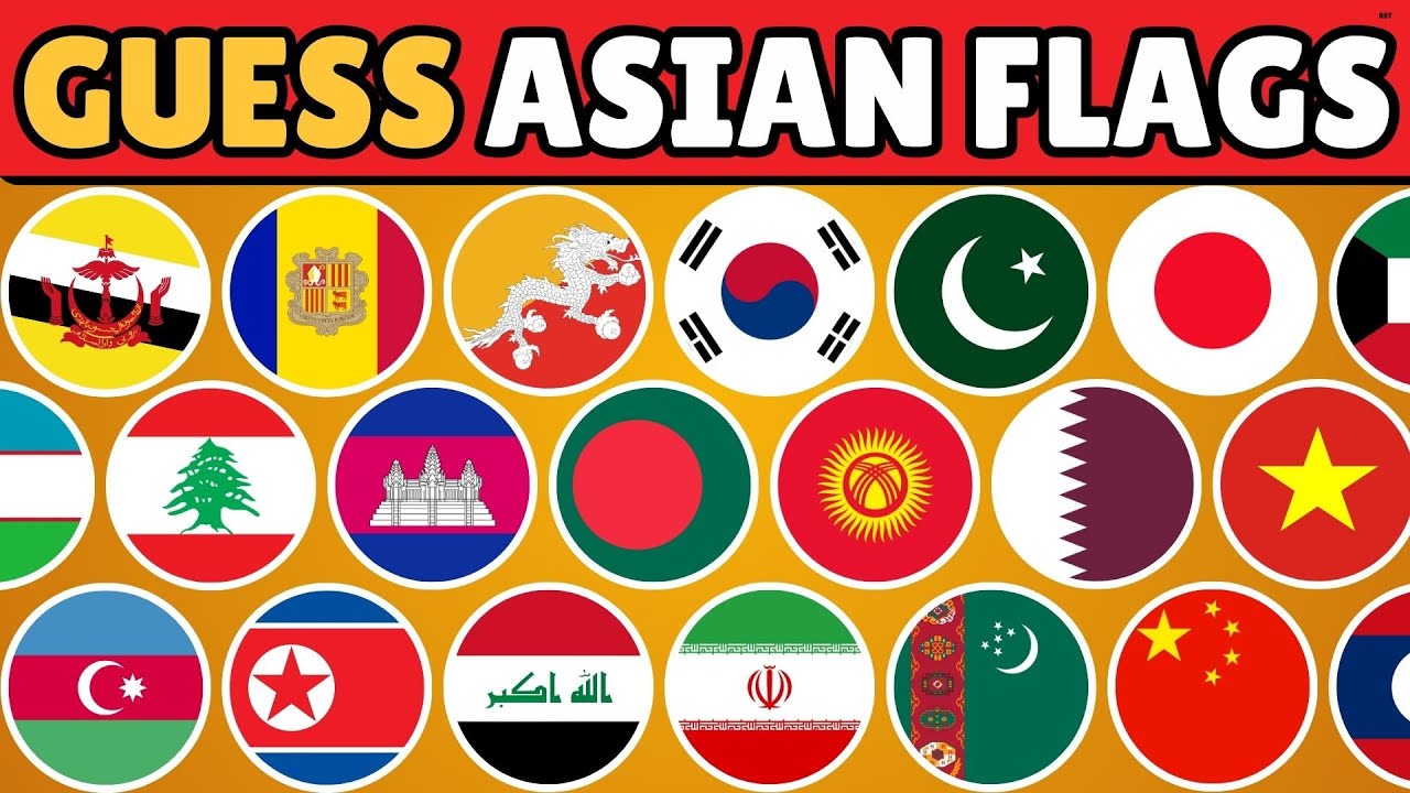 GUESS ALL 53 ASIAN FLAGS | GUESS THE FLAG | GUESS THE COUNTRY #quiz #asia