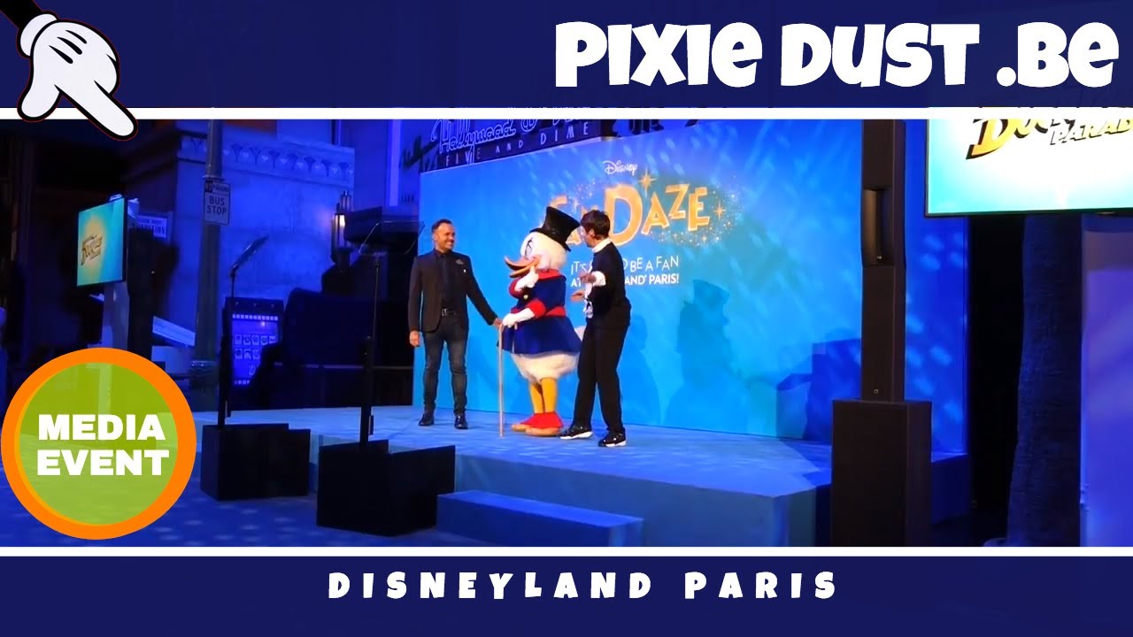 FULL Live announcement Disney FanDaze INAUGURAL PARTY with DuckTales parade & Max Live Show !
