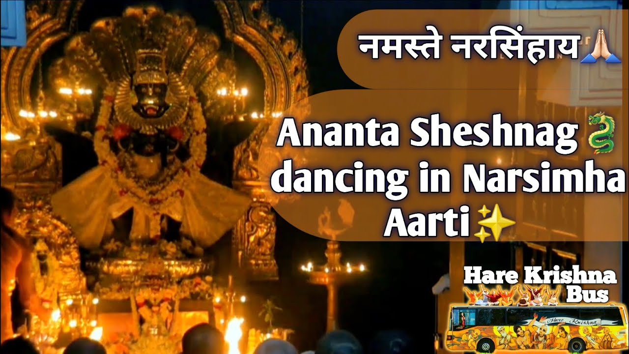 Ananta Sheshnag dancing in Narsimha Aarti || 6th November 2022 Mangla Aarti || Iskcon Mayapur Temple