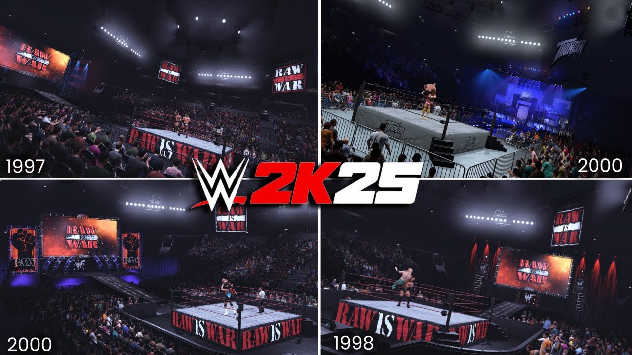 Классический набор арены с участием WCW THUNDER и RAW IS WAR | Моды WWE 2K25