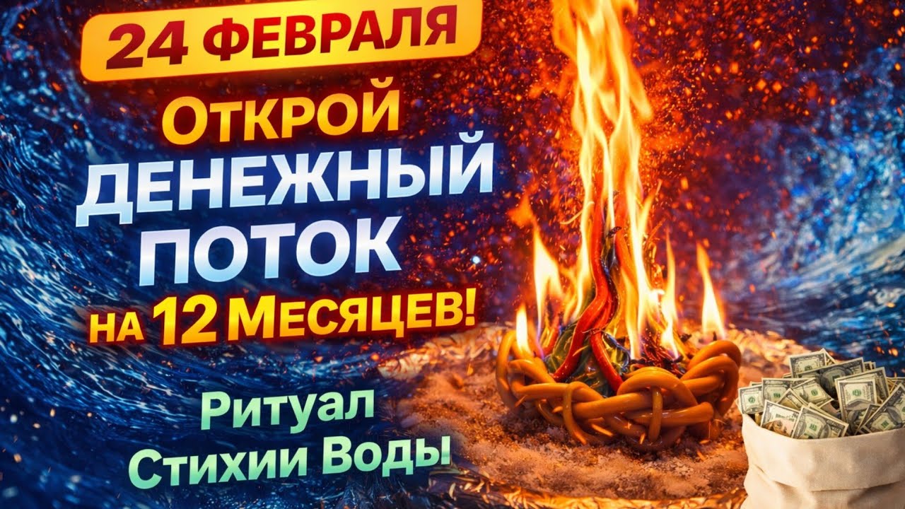 💰 24 ФЕВРАЛЯ — Открой Денежный Поток на 12 Месяцев! Ритуал Стихии Воды