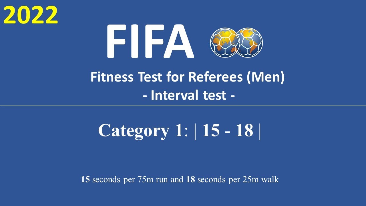 FIFA Fitness Test for Referees (Men): Interval test - Category 1