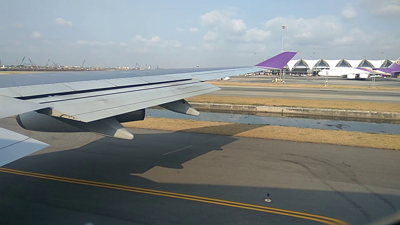 Bangkok Airport Takeoff, Thai Airways 747 (Bangkok to Chiang Mai)
