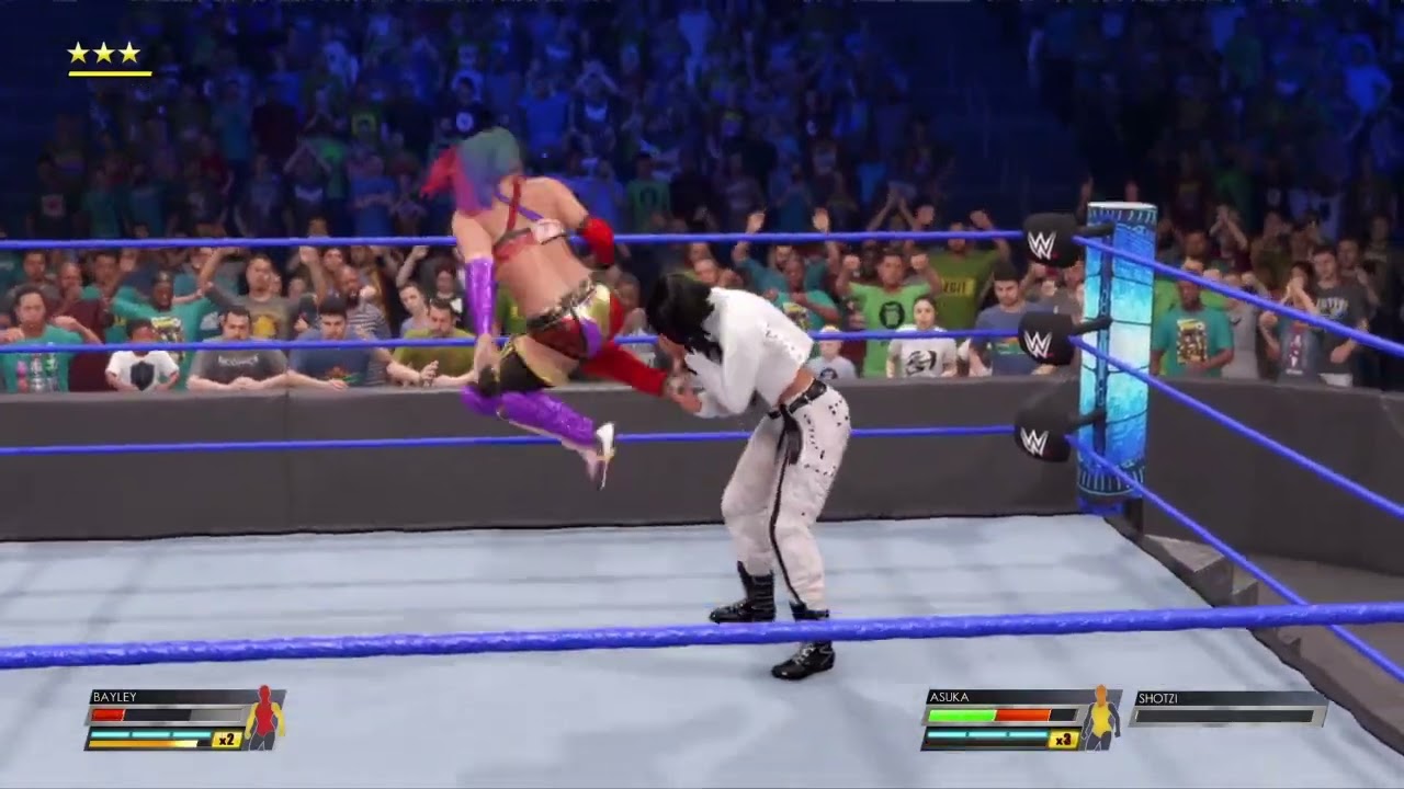 WWE 2K22 SMACKDOWN BAYLEY VS ASUKA (SHOTZI AT RINGSIDE)