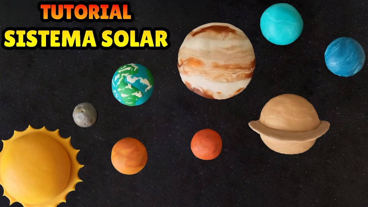 🔴 FAÇA o SISTEMA SOLAR - Tutorial Fácil Biscuit, Pasta Americana, Clay ou Plastilina - DIY PLANETAS
