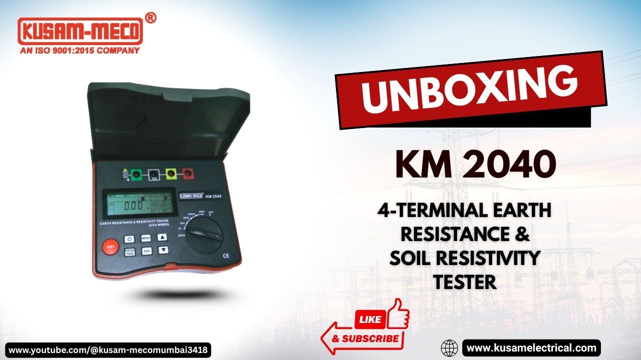 KM 2040  KUSAM-MECO 4-TERMINAL EARTH RESISTANCE & SOIL RESISTIVITY TESTER  Demo Video