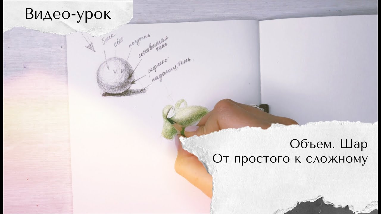 Уроки рисования: объем. Рисуем шар, свет и тень.