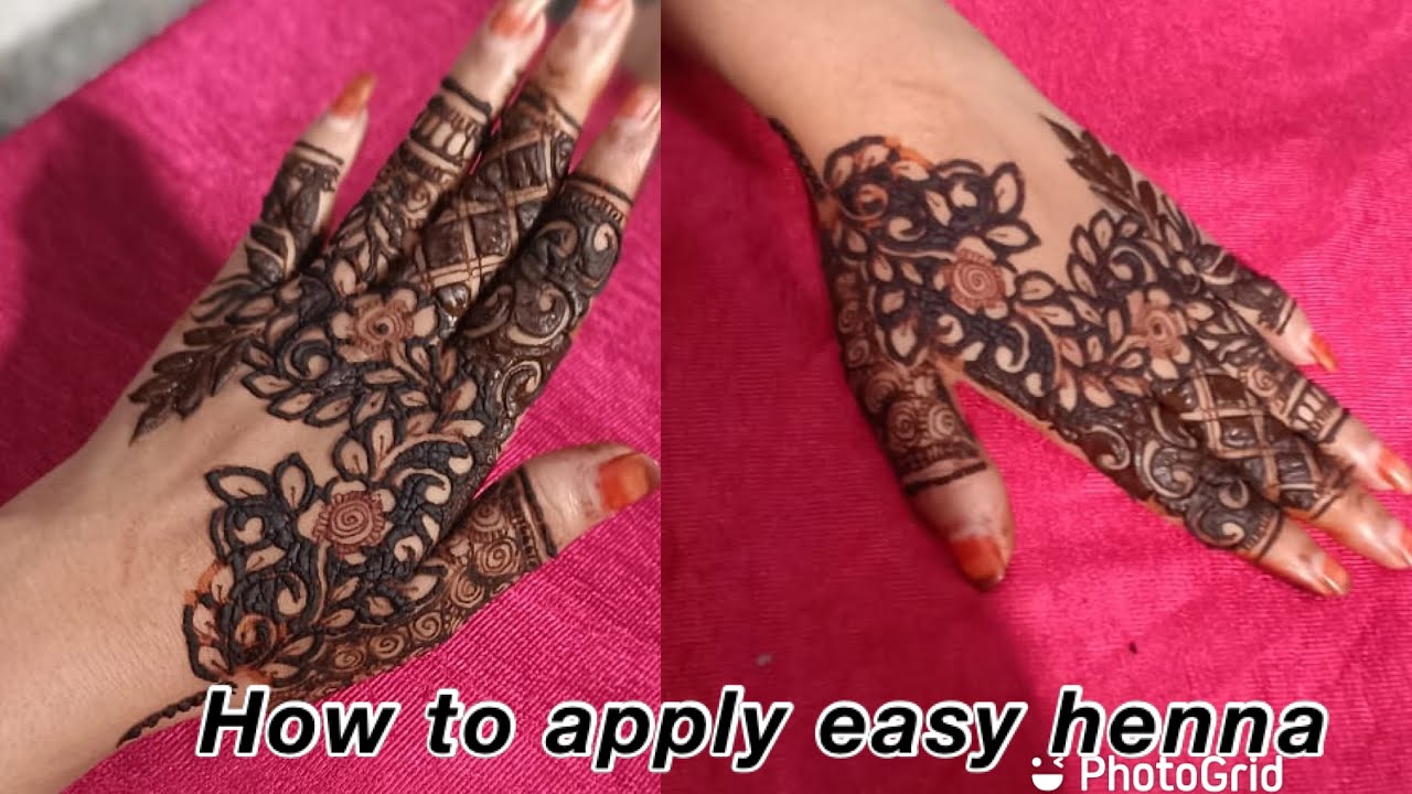 How to :apply simple easy mehendi 🔥❤️#easyhenna #simplehenna #naaz #bridal #youtubehenna