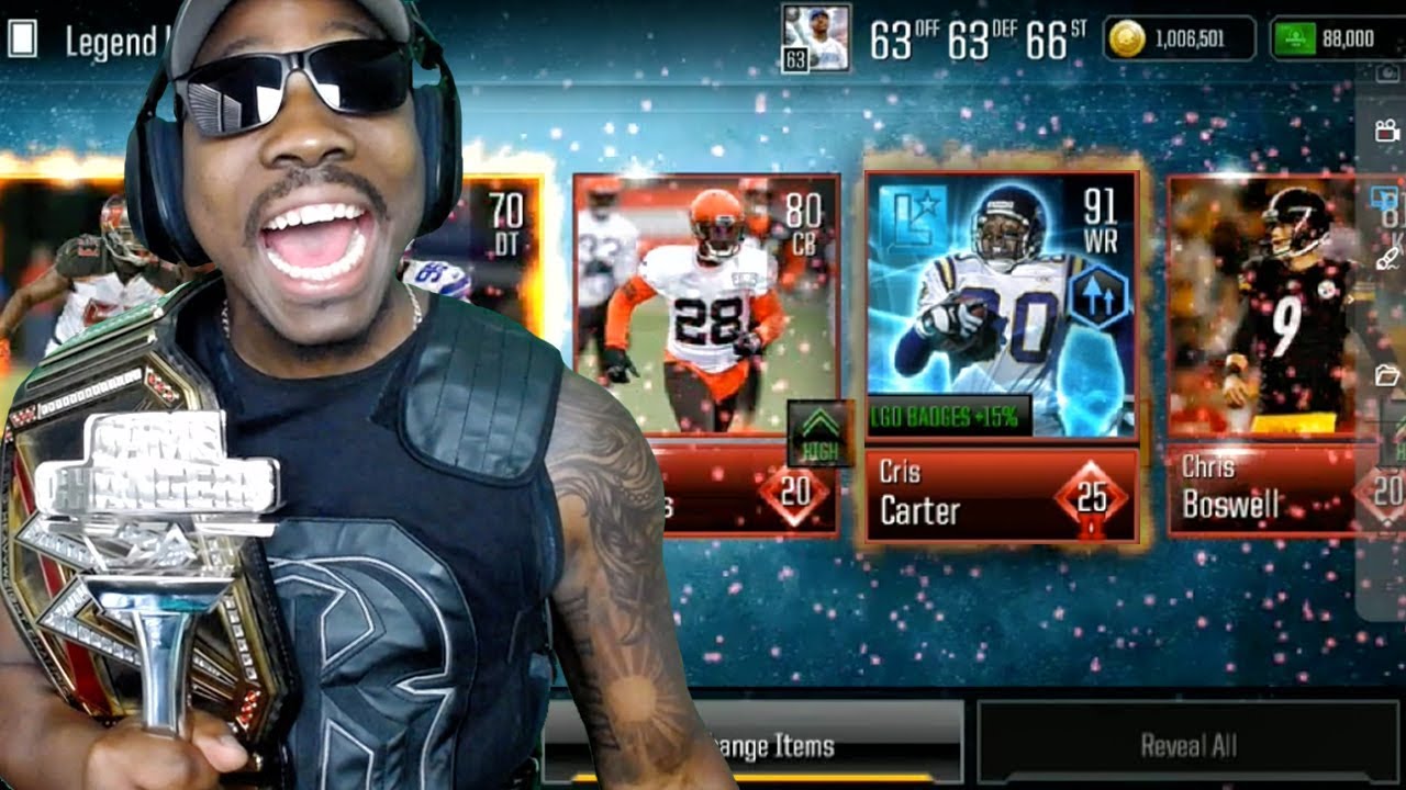 MADDEN MOBILE 19 OVERDRIVE GAMEPLAY! 91 OVR LEGEND CRIS CARTER IN PACK OPENING WALKTHROUGH! Ep. 1