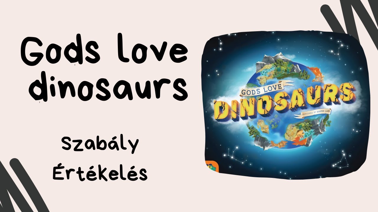 Az istenek szeretik a dínókat: Gods love dinosaurs társasjáték játékbemutató és szabályismertető