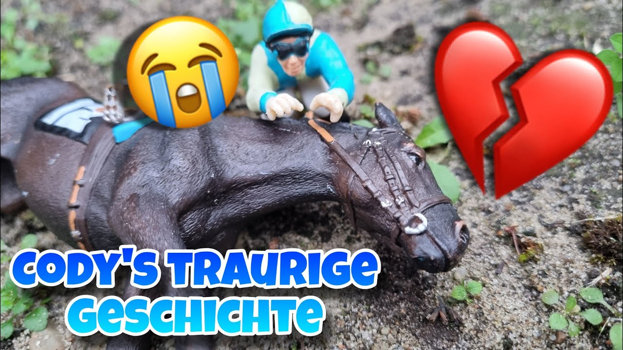 Die traurige Geschichte eines Pferdes namens Cody als Rennpferd😭🏇Schleich Pferde Video