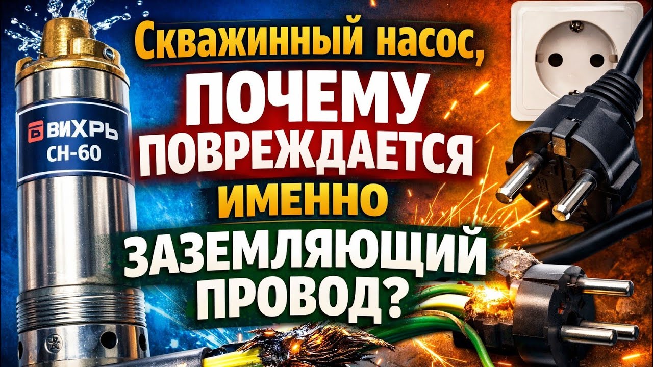 Скваженный насос, почему повреждается именно защемляющий провод? Рассуждаем...