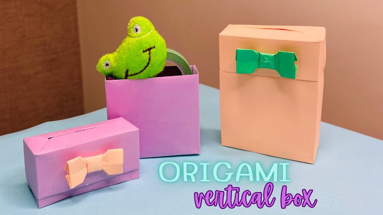 Origami Vertical Box | A4 Paper Crafts
