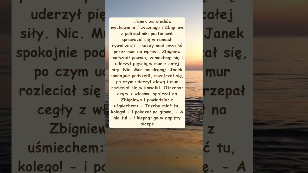 Zabawny żart o sile intelektu vs sile fizycznej