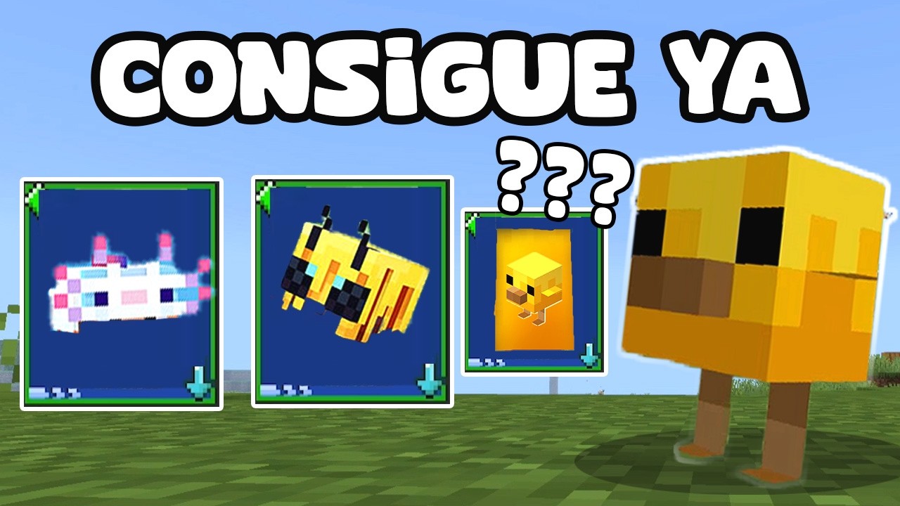 COMO CONSEGUIR EL SOMBRERO DE AJOLOTE Y ABEJA PARA MINECRAFT BEDROCK Y JAVA