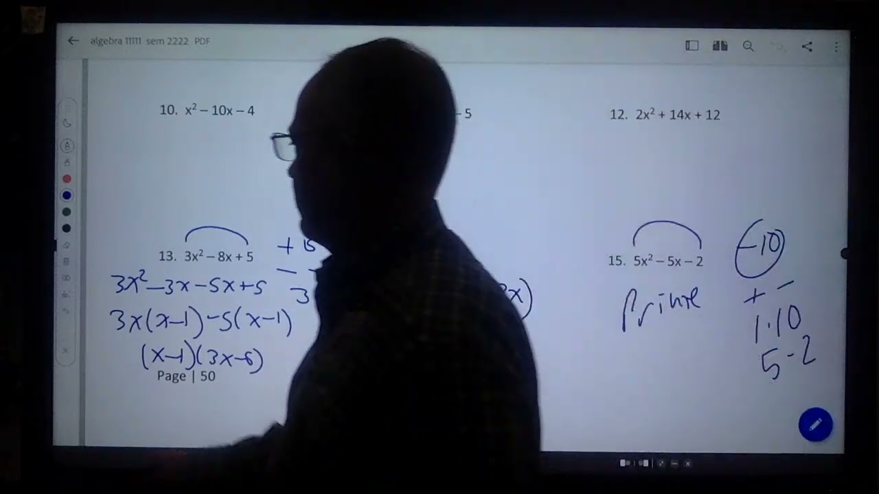 alg 1 factoring polynomials 4