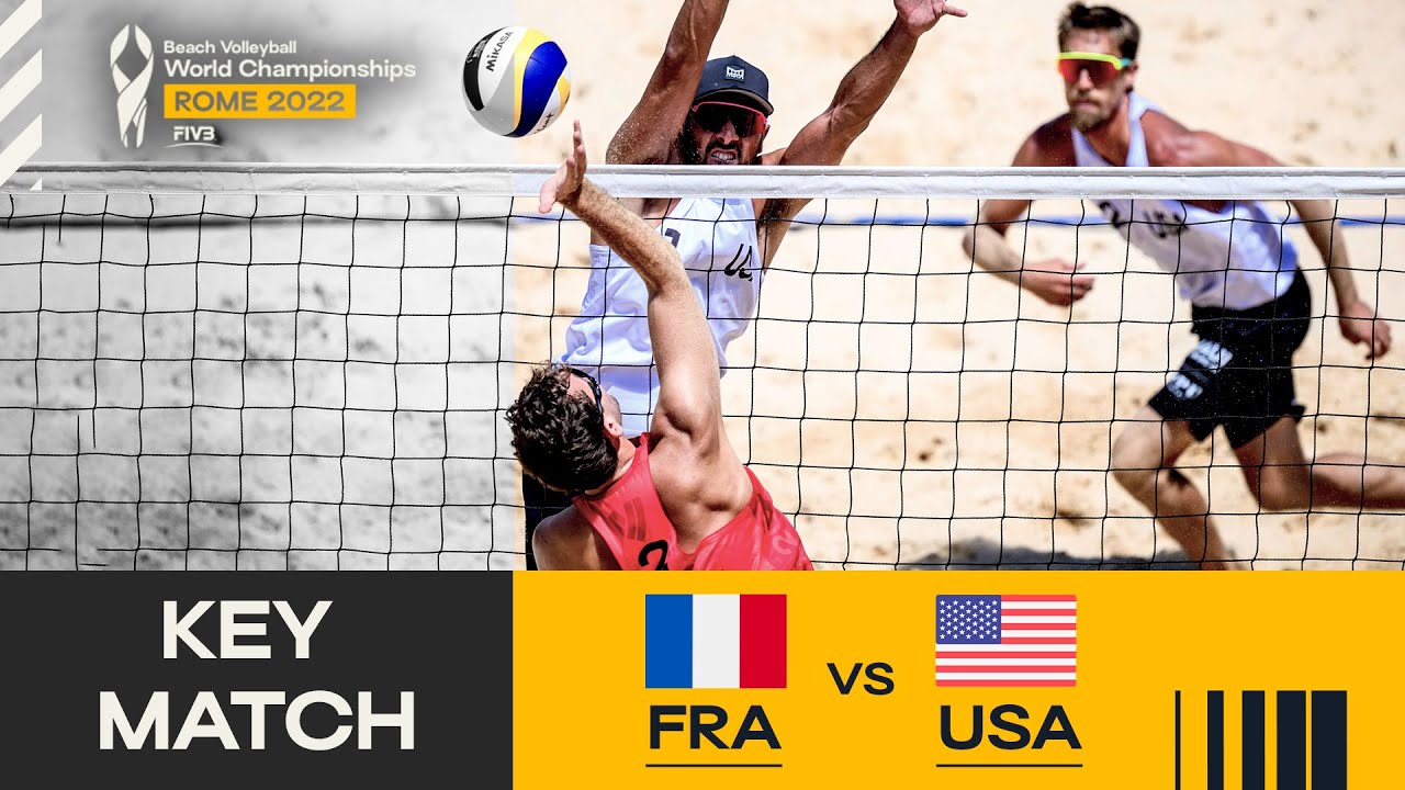 🇫🇷 Krou/Gauthier-Rat vs. 🇺🇸 T. Sander/Crabb | Men's Key Match Rome 2022 #BeachworldChamps