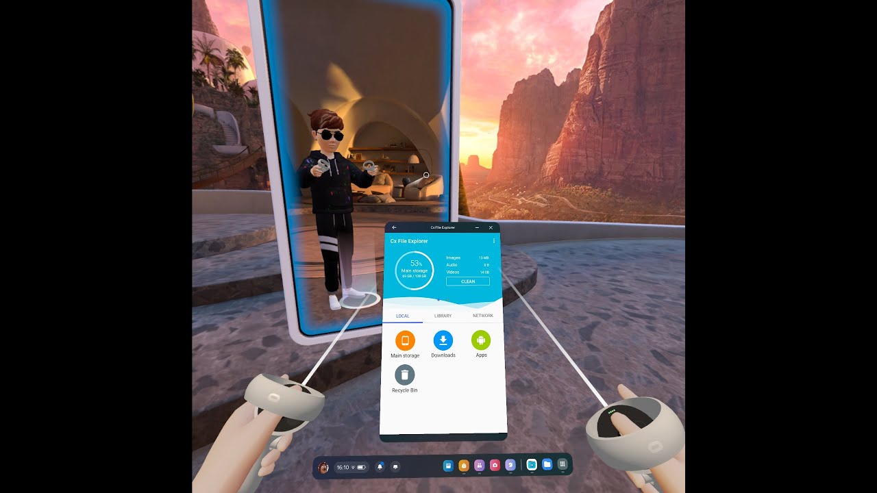 How to get cx file explorer on meta quest 2, pro and 3