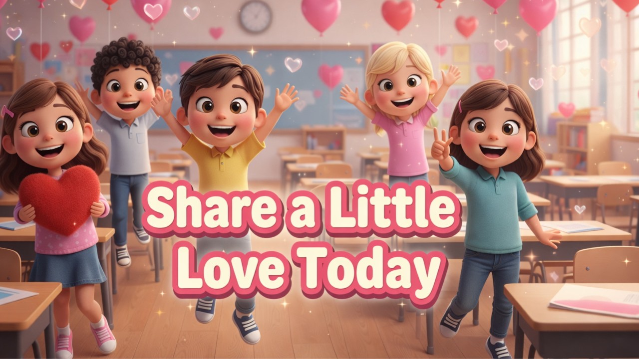 Valentine’s Day Song for Kids | Share a Little Love Today | Preschool & Kindergarten Valentine Music