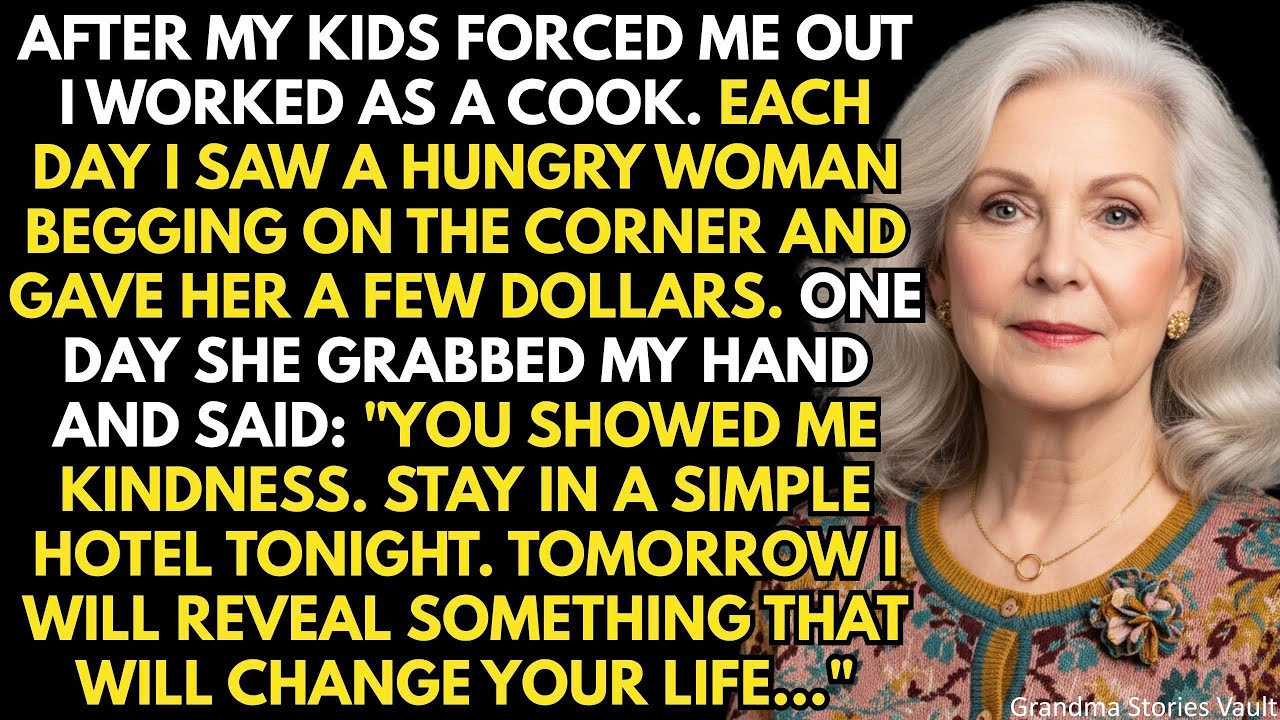 I Started A New Job After My Son Threw Me Out. Then I Saw A Hungry Woman Begging…