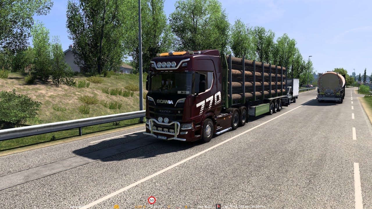 Euro Truck Simulator 2 # V 1.57 # Allez retour Reims Paris pour des grumes #