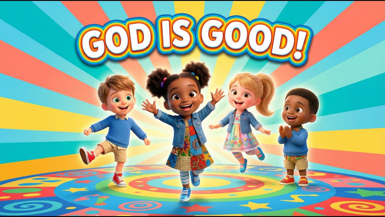 God Is Good  | Christian Song for Kids With Lyrics and Actions  | Sunday School Song in English