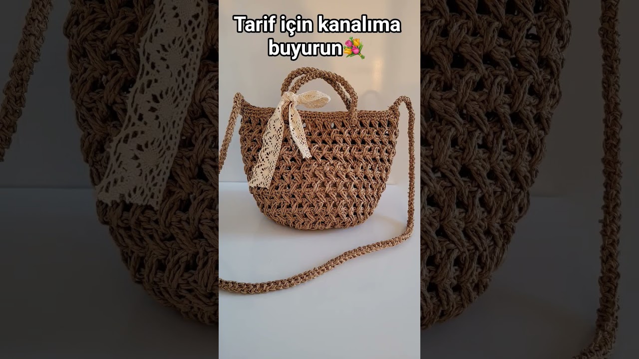 Yuvarlak Taban Mango Model Hasır &Ccedil;anta