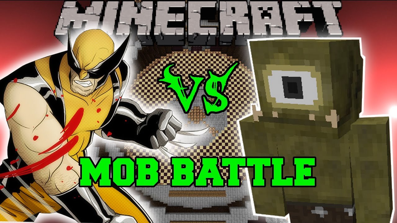 CYCLOPS VS WOLVERINE - Minecraft Mod Battle - Mob Battles - Superheroes and Divine RPG Mods