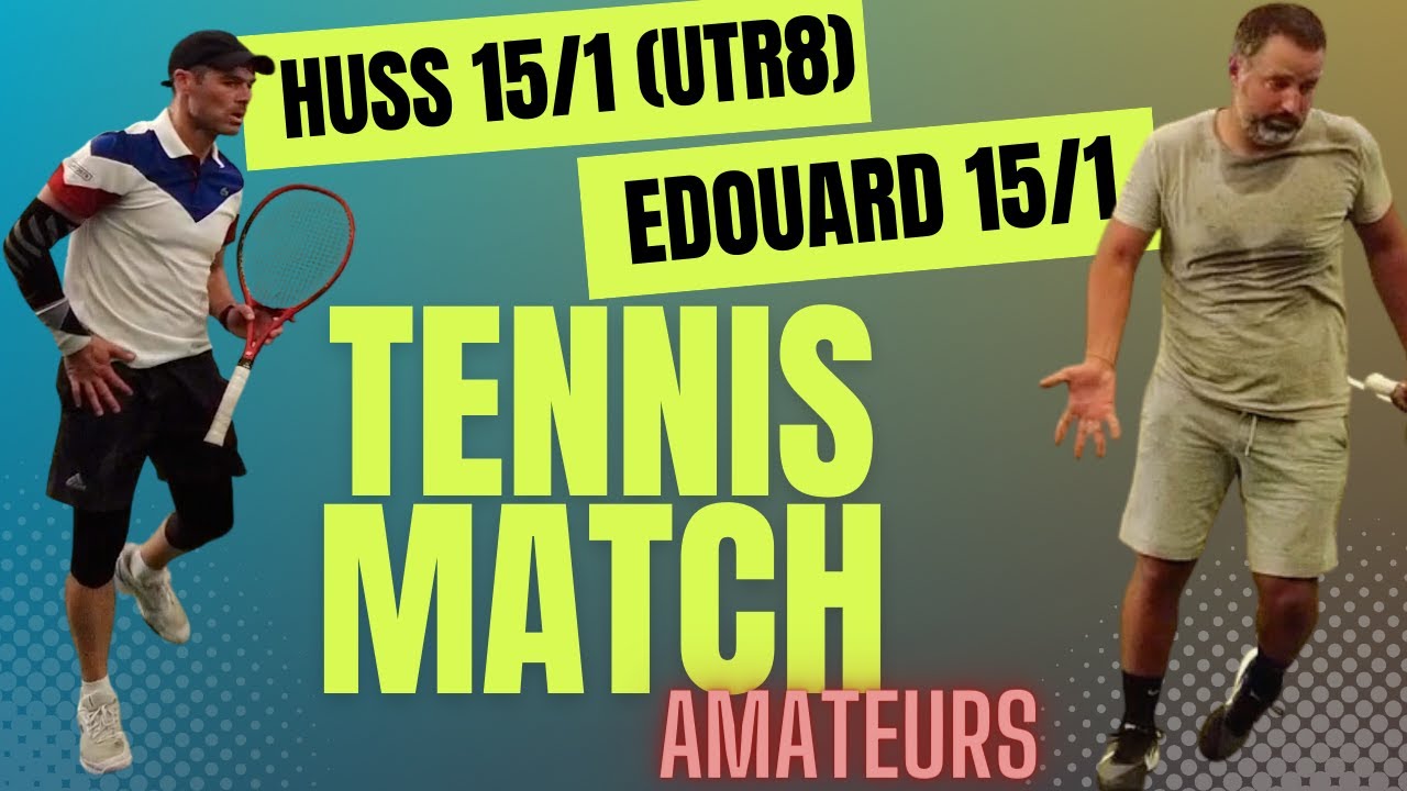 Edouard 15/1 (UTR6 vs UTR8) - Résumé - gaucher au service bien 🤯 #tennistactics