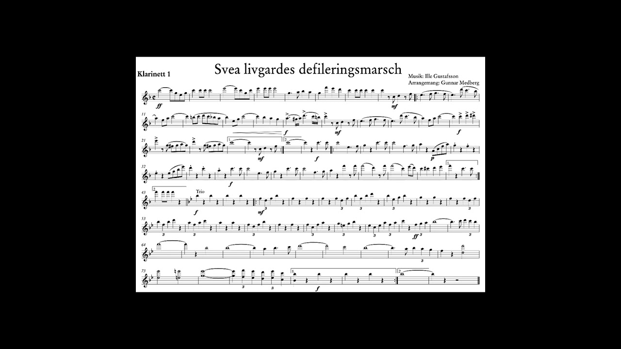 Svea livgardes defileringsmarsch - Ille Gustafsson (Marcia militare)