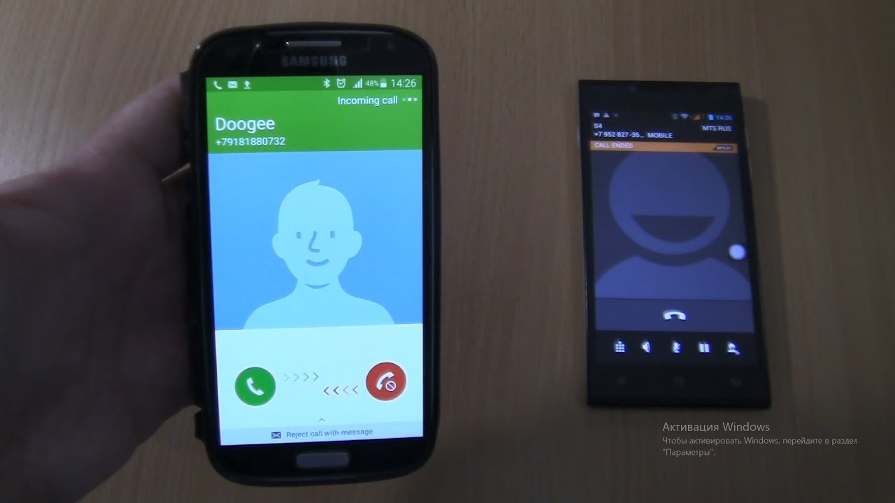 Over the Horizon Incoming call & Outgoing call at the Same time Samsung Galaxy S+Doogee Turbo DG2014