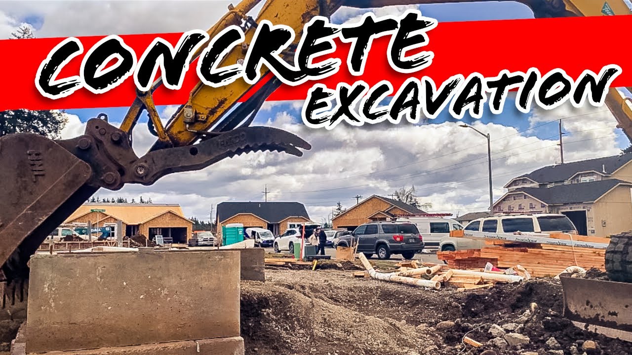 HOW TO DEMO CONCRETE WITHAN EXCAVATOR
