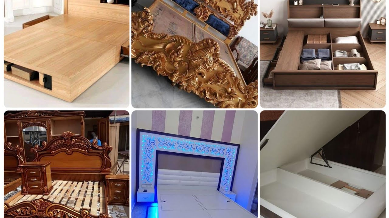 Luxury but Low Cost Bed Designs with Storage Capacity | Double Beds with Drawer