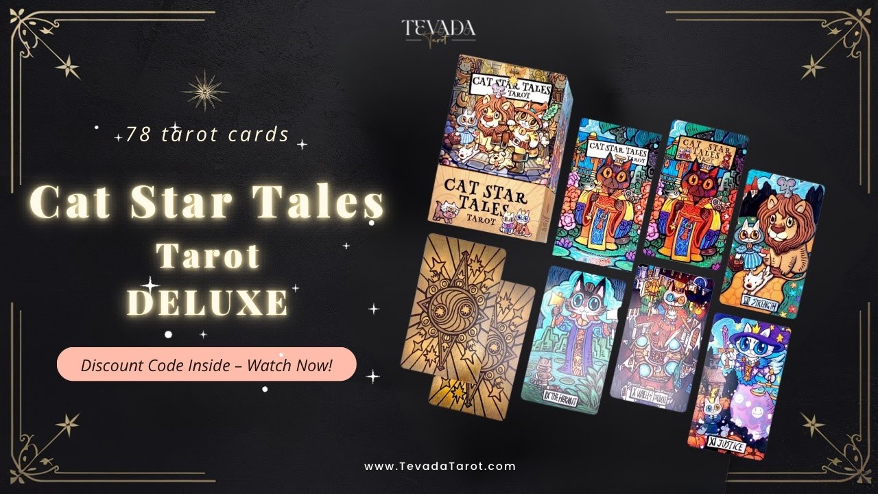 Cat Star Tales Tarot – Flip Through. Meow Meow's Cosmic Stories 🌟🐾 #FantasyArt #CatLovers #meow