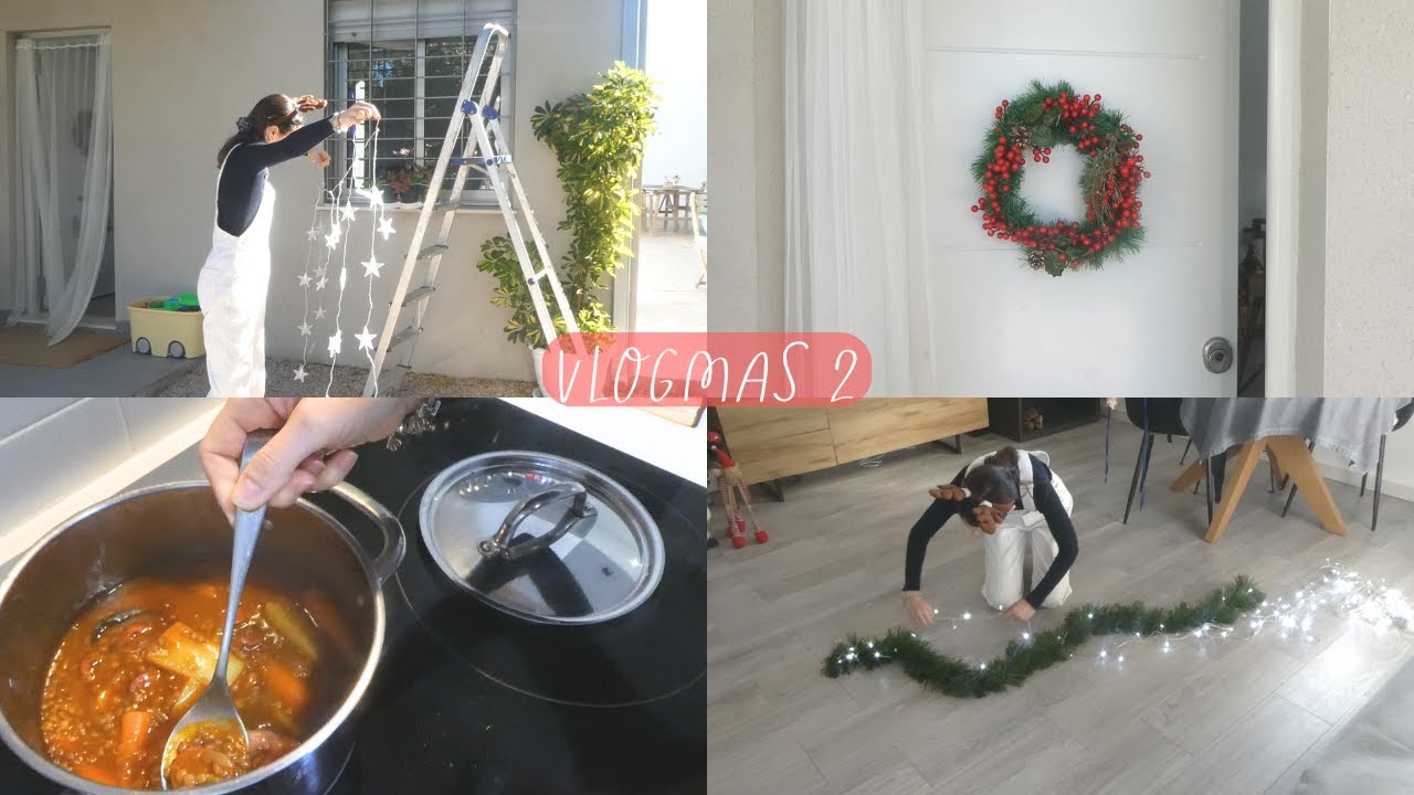 VLOGMAS 2| ¡¡QUÉ LÍO DE LUCES!! DECO EN CASA+ UN DÍA CONMIGO @EstefaniFpVlog