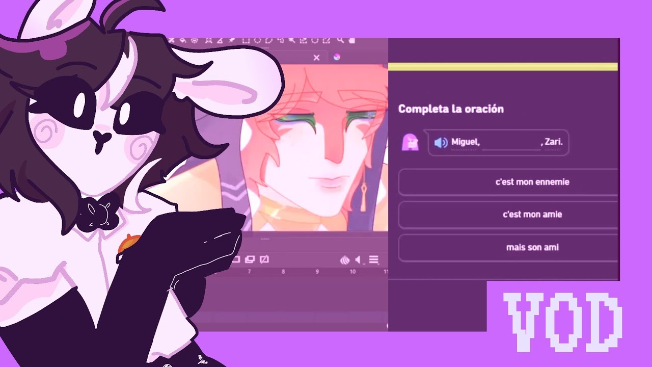 [VOD] #21 | Working on a QSMP Animation! ૮꒰˶ᵔ ᗜ ᵔ˶꒱ა˖⁺‧₊˚ (Speed up) + Duolingo!