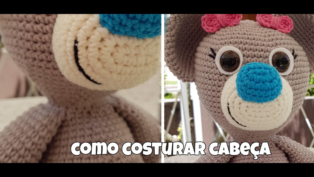 COSTURANDO CABEÇA DO AMIGURUMI PARA DEIXAR FIRME