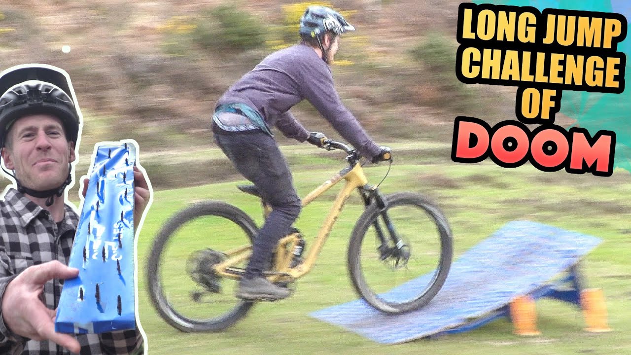 MTB LONG JUMP CHALLENGE OF DOOM - WHO WILL GET A FLAT TIRE?
