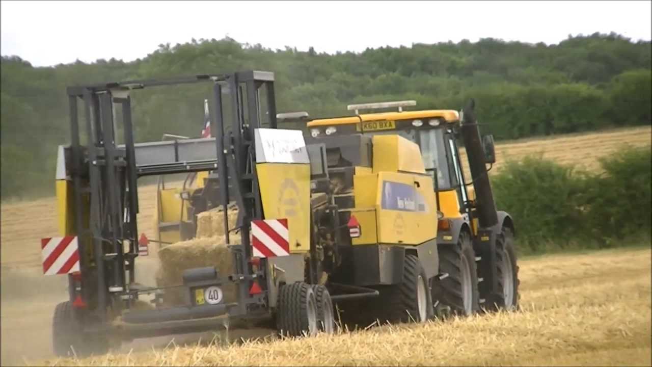 JCB fastrac, NH baler and quadro pac v