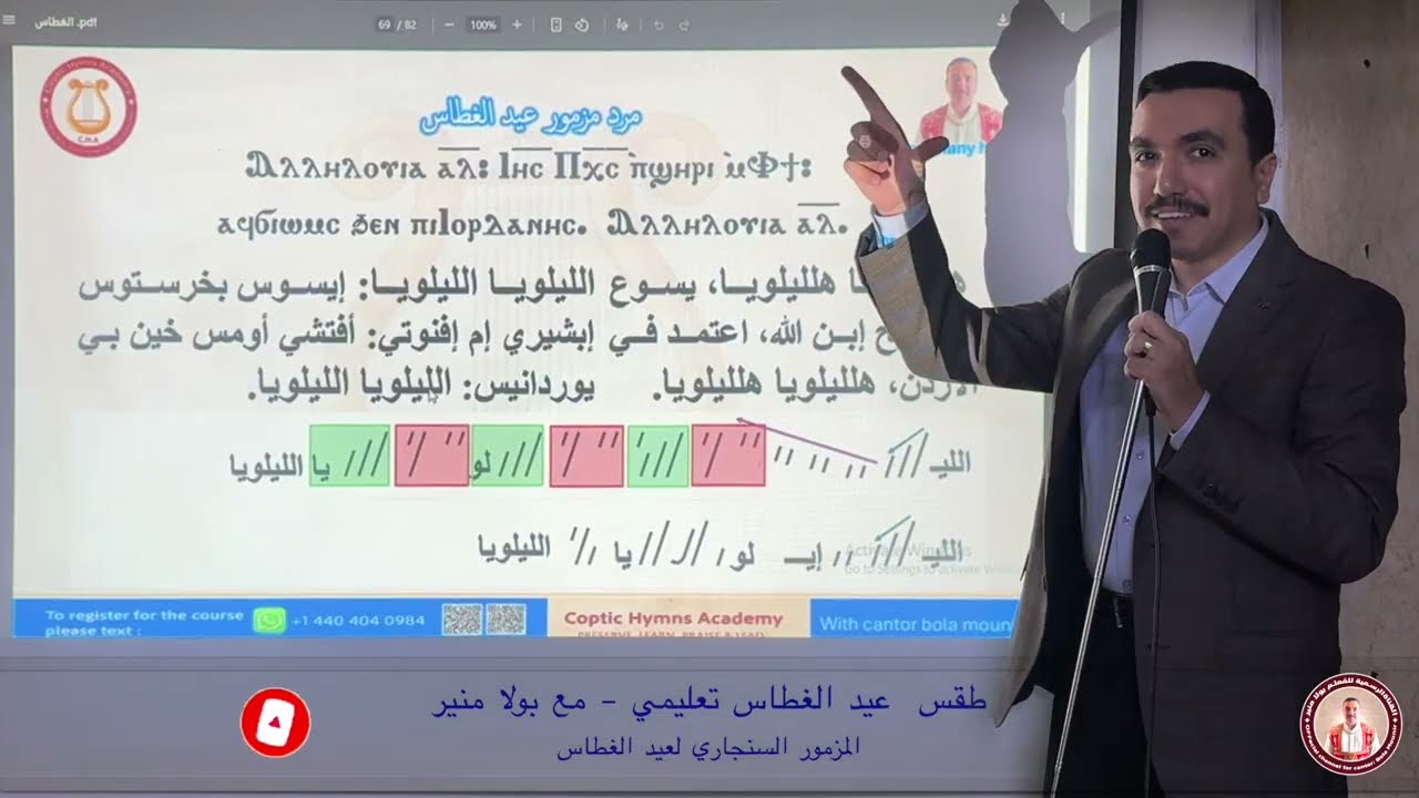 المزمور السنجاري لعيد الغطاس تعليمي ϥ̀ⲥ̀ⲙⲁⲣⲱⲟⲩⲧ - مع بولا منير 